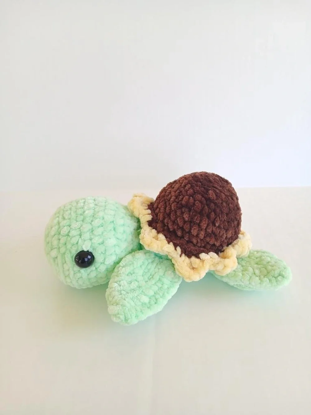 Crochet sunflower turtle handmade 7 inch plushie - Picture 5 of 8